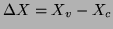 $\overline{X} = (X_v + X_c)/2$