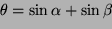 \begin{displaymath}
g(\theta) = \sum_n \frac{W \sin [\pi (\theta -n/d]W)}{\pi [\theta - n/d]W}
\frac{b \sin (\pi \theta b)}{\pi \theta b},
\end{displaymath}
