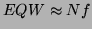 $EQW \approx \sqrt{Nf}$